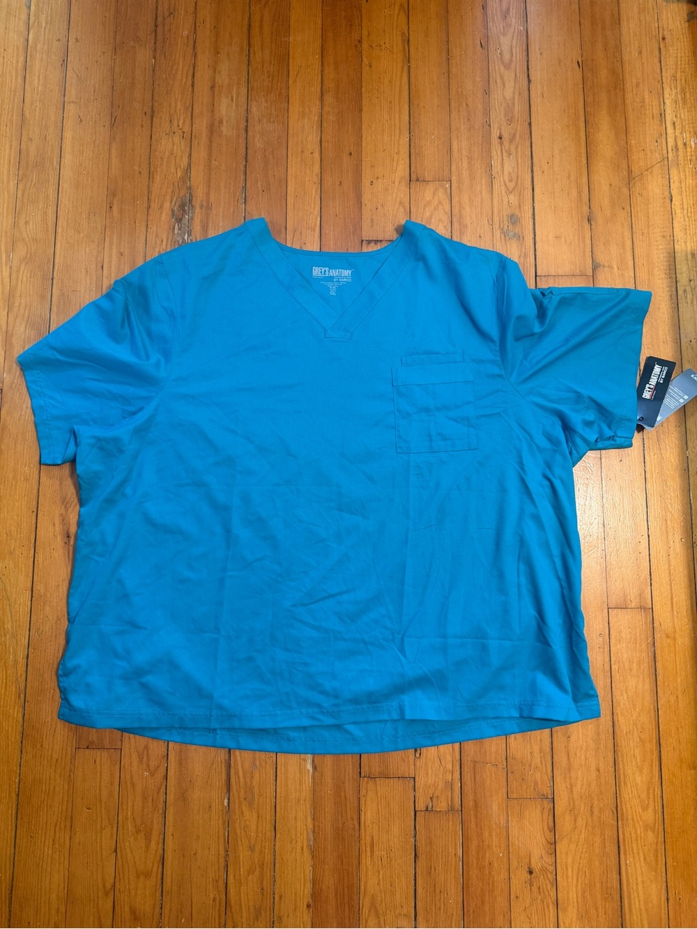 5XL Grey's Anatomy Barco 3 pocket Scrub Top teal